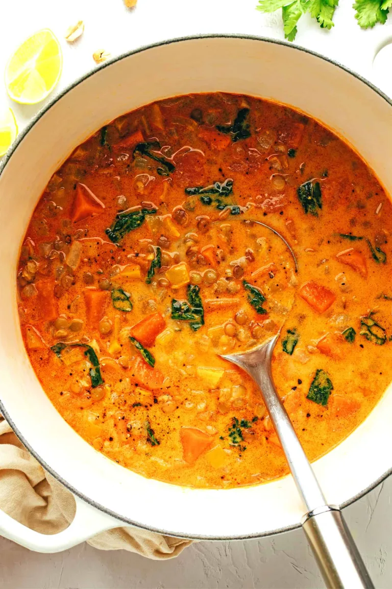 Delicious Peanut Curry Lentil Soup Recipe
