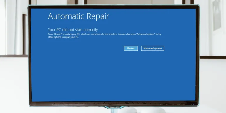 Fixing the ‘Your PC did not start correctly’ Error in Windows